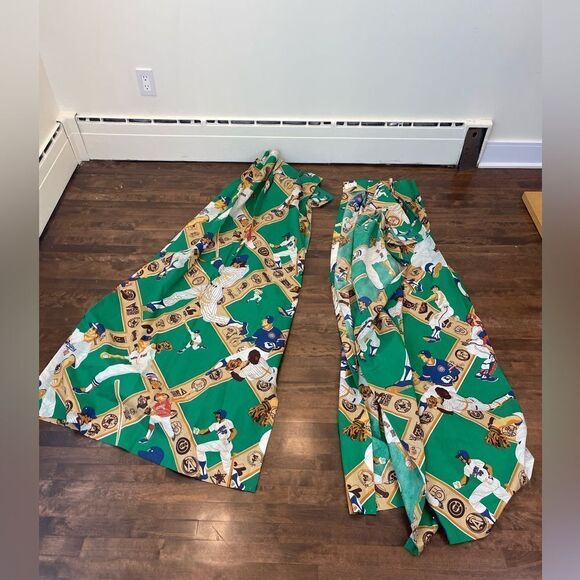 Set of two vintage MLB baseball curtains || vintage curtains MLB printed teams - Picture 10 of 11